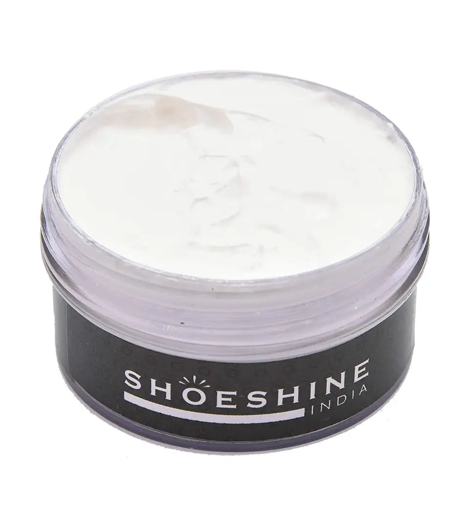 Buy Shoeshine shoe polish cream WHITE color for leather shoes