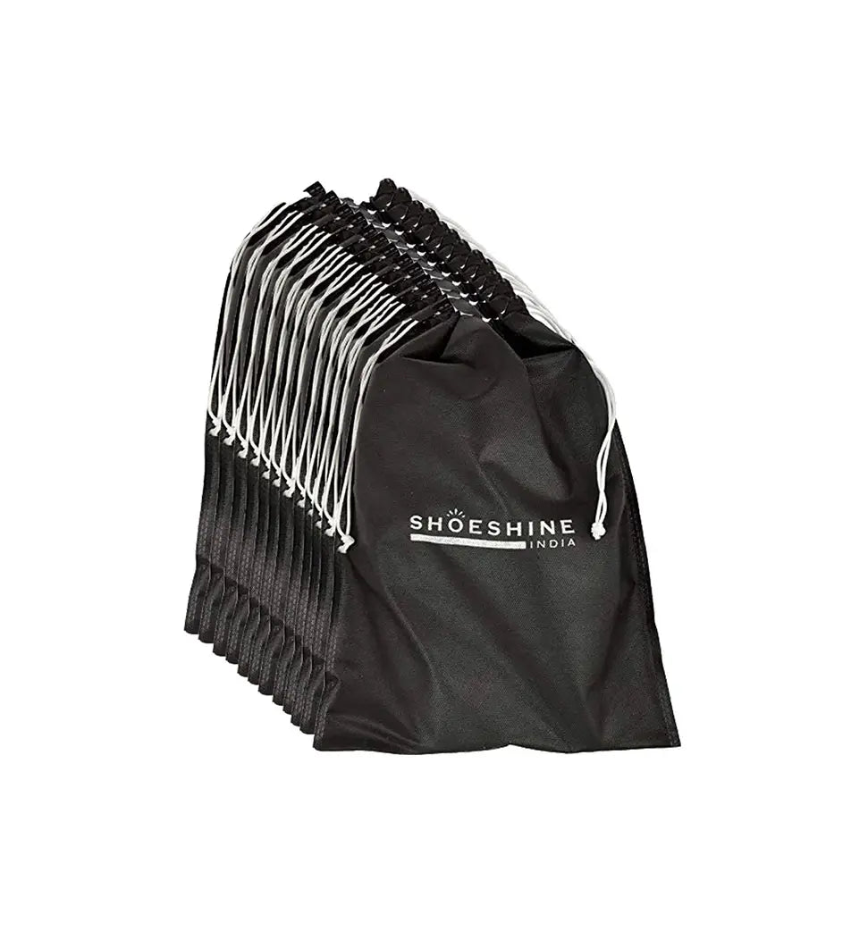 SHOESHINE Shoe Bag (Pack of 24) Shoe Storage bag for home & travel - Black