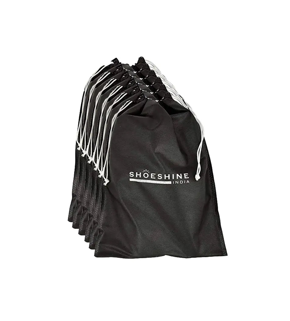 SHOESHINE Shoe Bag (Pack of 12) Shoe Storage bag for home & travel - Black
