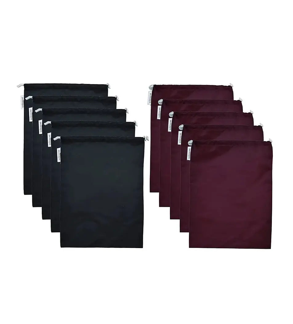 SHOESHINE Shoe Bag (Pack of 6) Water Resistant and Dust Proof Shoe Storage Bag - Maroon