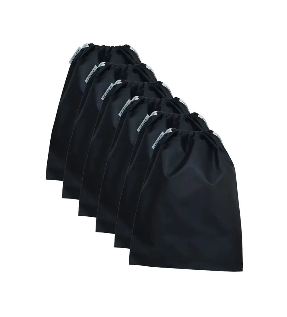 SHOESHINE Shoe Bag (Pack of 10) Water Resistant and Dust Proof Shoe Storage Bag - Black