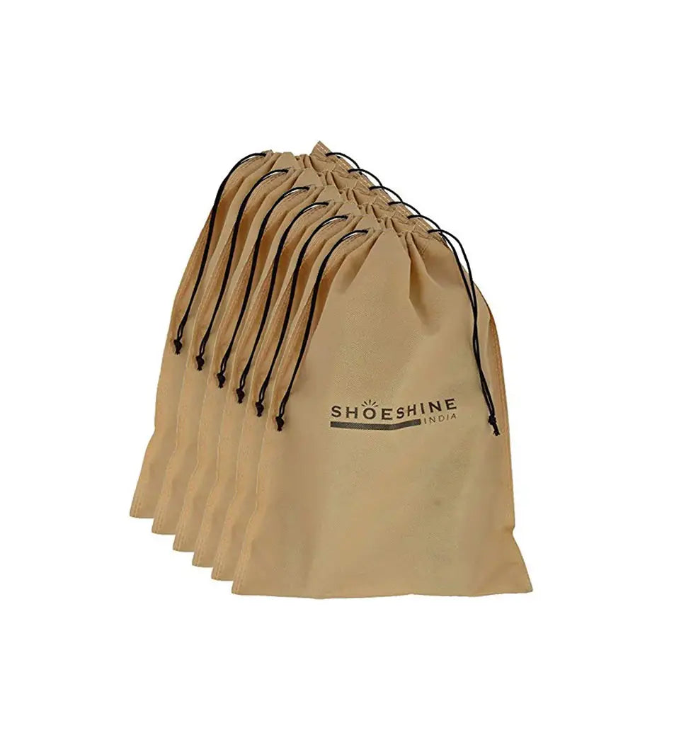 SHOESHINE Shoe Bag (Pack of 18) Shoe Storage bag for home & travel - Brown