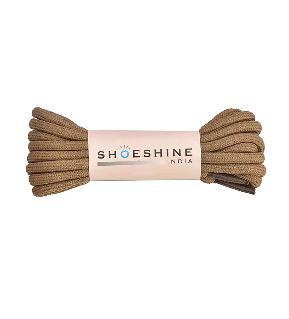SHOESHINE Shoe Lace (1 Pair) 4mm Teak with Black Dot Shoelace & Boot Laces