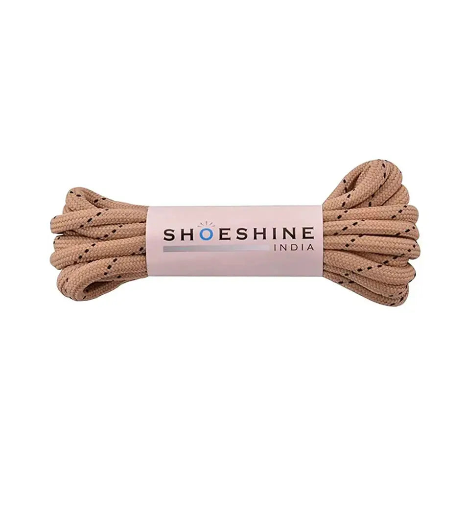SHOESHINE Shoe Lace (1 Pair) 4mm Tan Shoelace & Boot Laces
