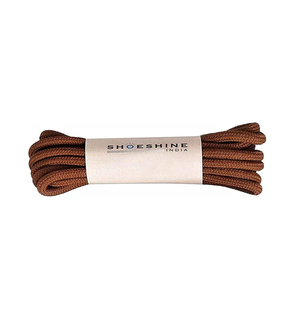 SHOESHINE Shoe Lace (1 Pair) 4mm Dark Brown Round Shoelace & Boot Laces