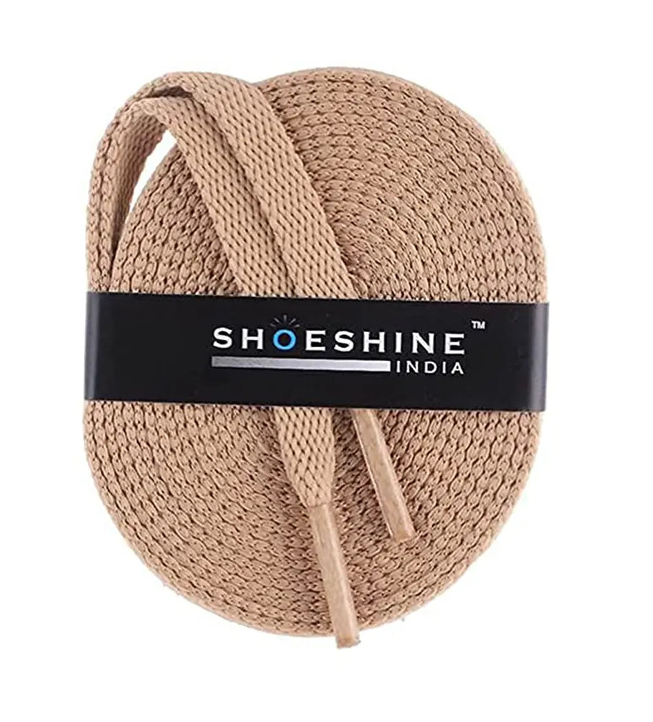 SHOESHINE Flat Shoelace (1 Pair) Blue sports and sneaker shoe laces