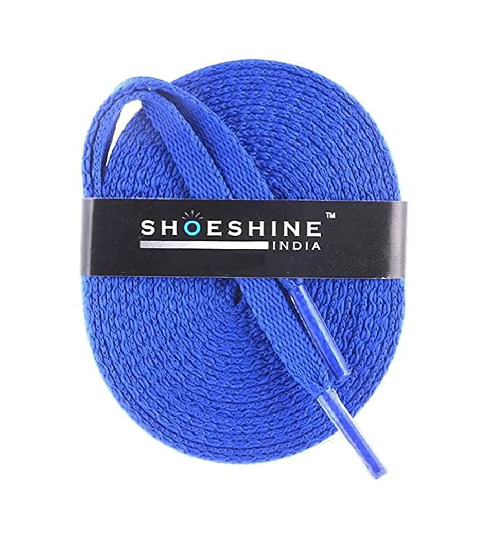 SHOESHINE Flat Shoelace (1 Pair) White sports and sneaker shoe laces