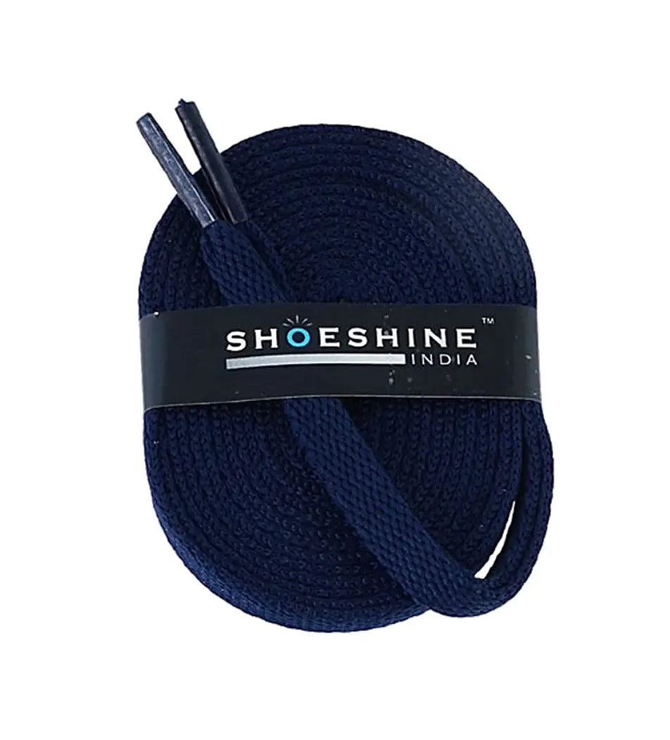 SHOESHINE Flat Shoelace (1 Pair) White sports and sneaker shoe laces