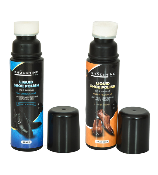 SHOESHINE Liquid shoe polish - suitable for leather boots, formal and dress shoes