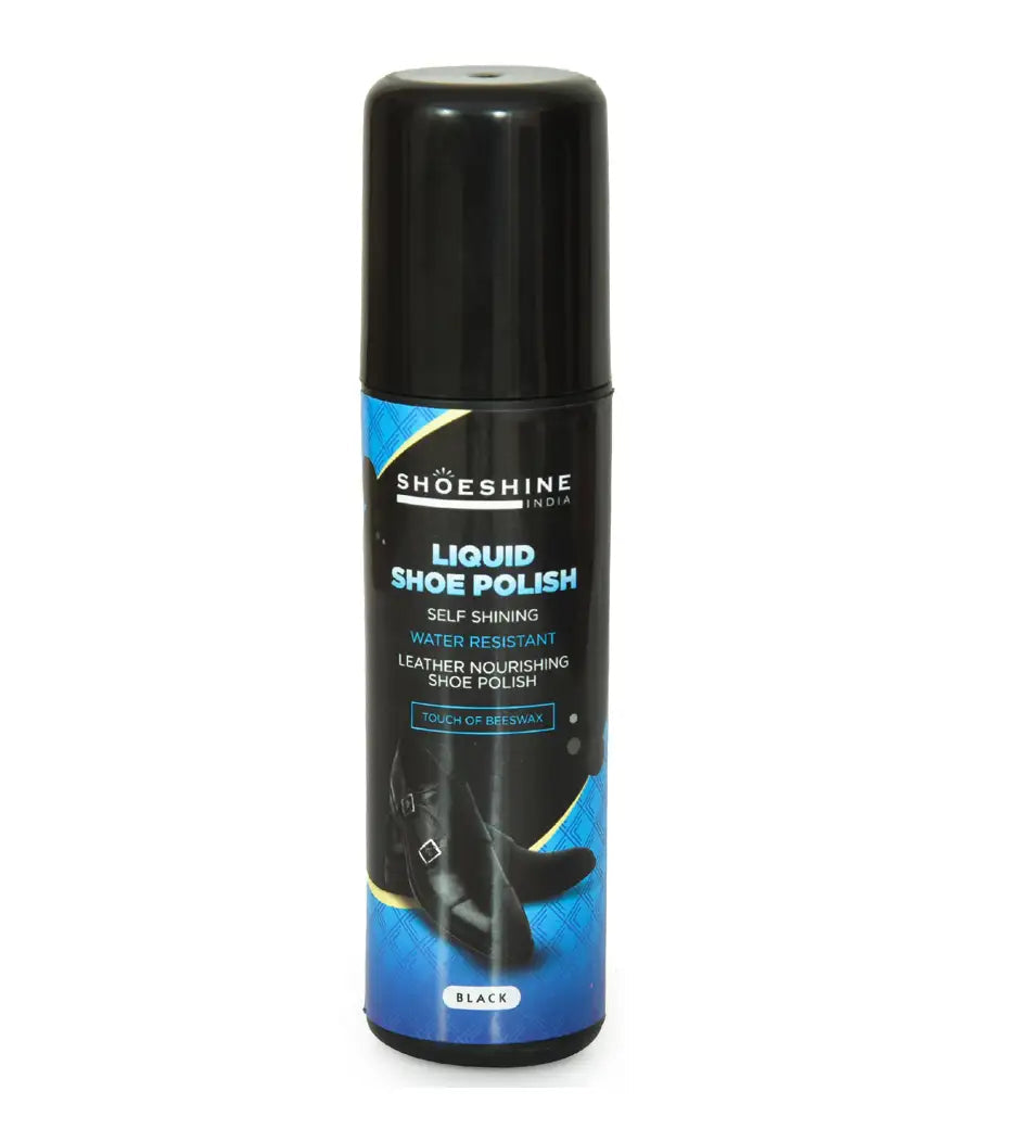 SHOESHINE Liquid shoe polish (Neutral) - sponge top for leather boots, formal and dress shoes